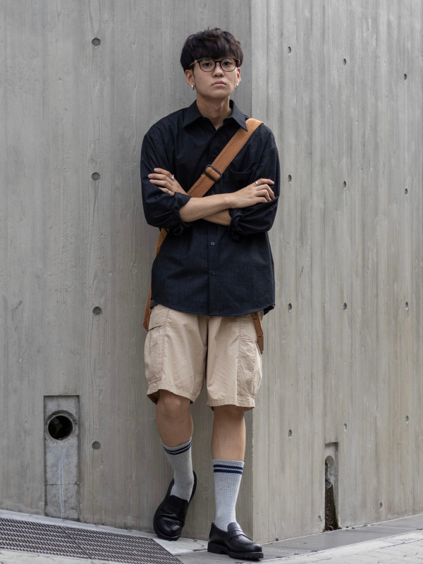 ワイドカーゴハーフパンツ（メンズ）の着用コーディネート一覧| ジーユー