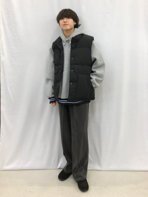 GU公式 | ヘビーウェイトスウェットリブラインパーカ(長袖)