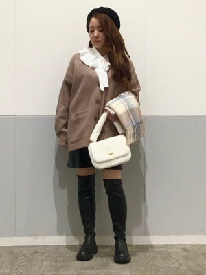 《Pです》❤お洒落❤「スペッチオ」カーディガン GU公式 | パフィータッチオーバーサイズカーディガン(長袖)