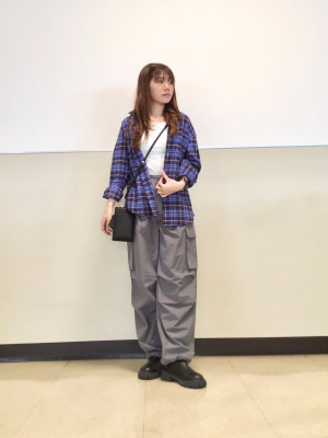 Kuroeページ GU公式 | フランネルチェックシャツ(長袖)C