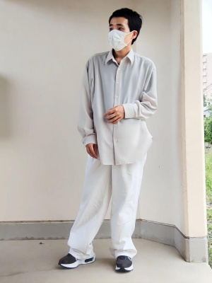GU公式 | デニムバギースラックス+EC(丈長め77.0cm