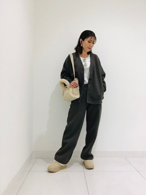 朝靄 91cm×122cm GU公式 | ヘビーウェイトスウェットバギーパンツNT+E(丈標準67.0