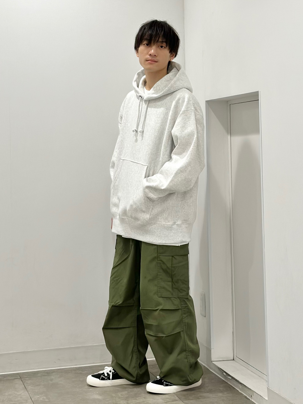 ワッフルニットプルオーバー(長袖) beautiful people、裏ボアトラック