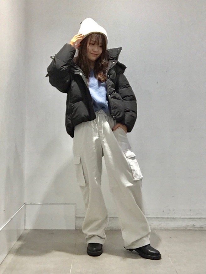 クロップドアーガイルセーター(長袖)YT+E、ヒートパデッド