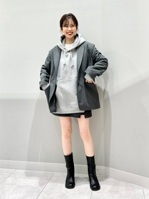 ハナニコ☆GU ジャケット XXL GU公式 | オーバーサイズテーラードジャケット(セットアップ可能)