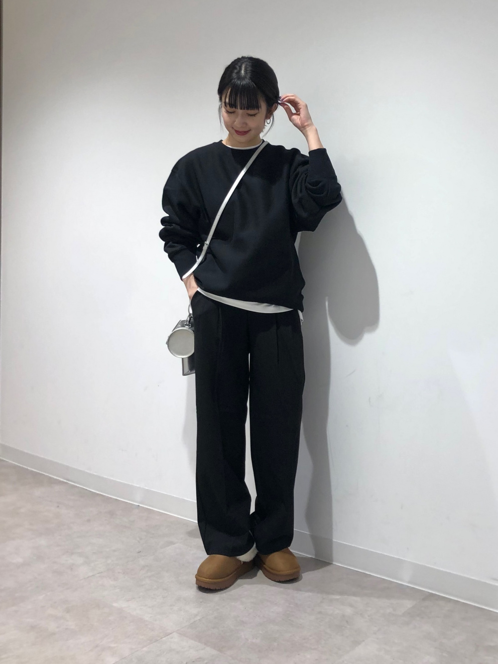 エロリンコ様C4871 ZARAハーフジップニット×MUSEパンツコーデ