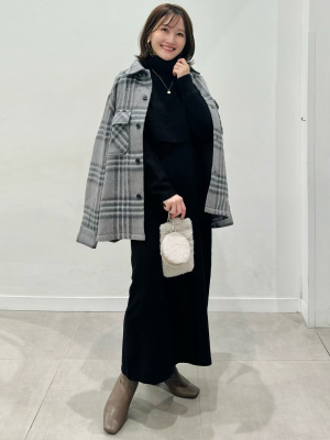 GU公式 | シャギーチェックオーバーサイズシャツ(長袖)