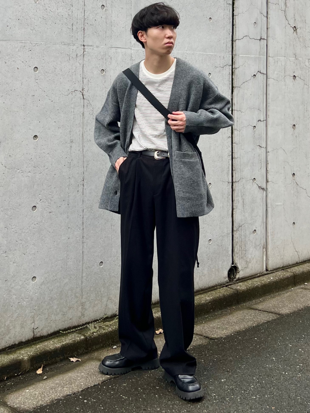 c-boy style デザイン カーディガン 重ね着ニット グランパコーデ GU、UNIQLOも！深まる秋の「ニットカーディガン」「ベスト」の