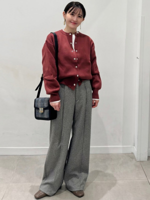 やすぽん GU公式 | メタルボタンクルーネックカーディガン(長袖)