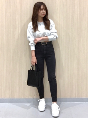 新品❤️CPG❤️ジップアップ GU公式 | スウェットクロップドプルオーバー(長袖)+E