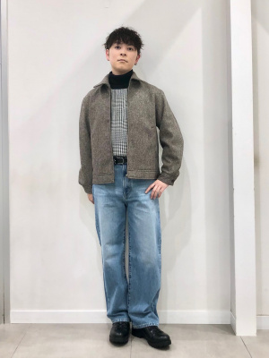 GU公式 | スムースニットタートルネックセーター(長袖)(チェック)SW