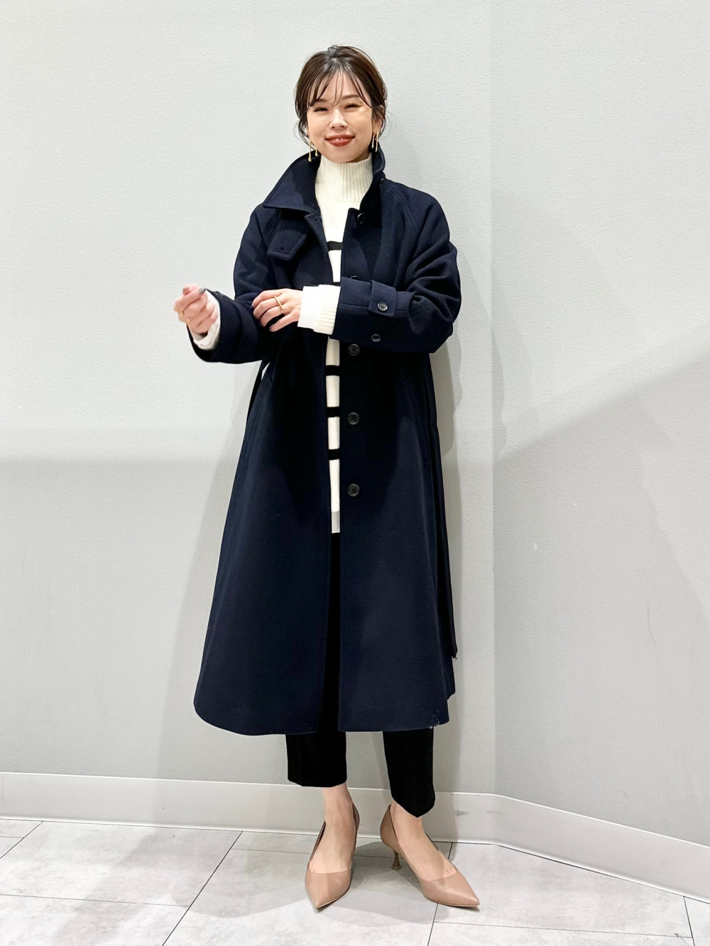 コージーメルトンバルマカーンコート、パフィータッチオーバーサイズ