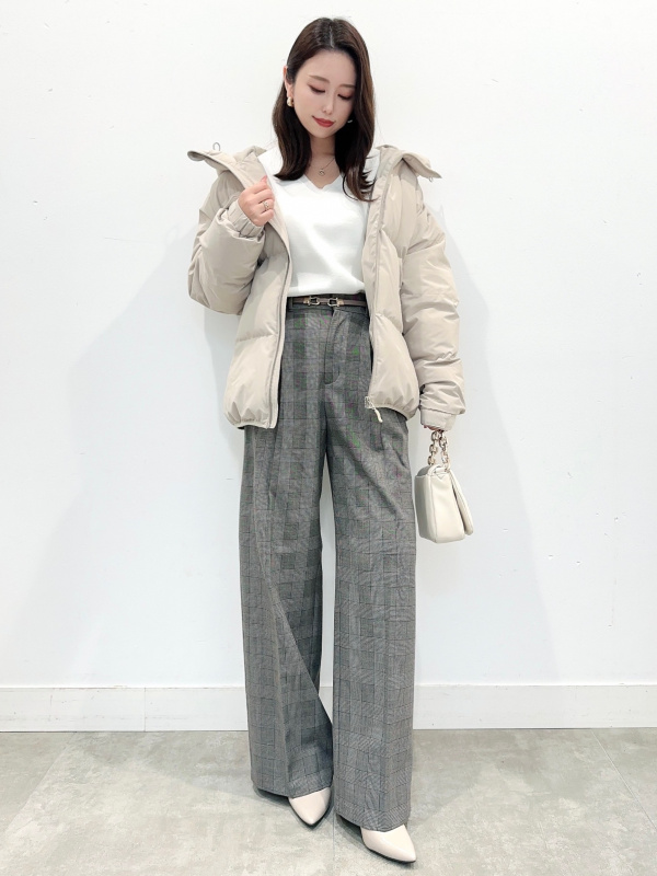 布帛コンビネーションT(長袖)、ダブルブレストジャケット(チェック)Zの