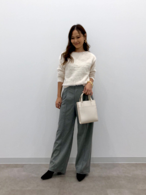 Aページ GU公式 | フェザーヤーンボートネックセーター(長袖)Z+E