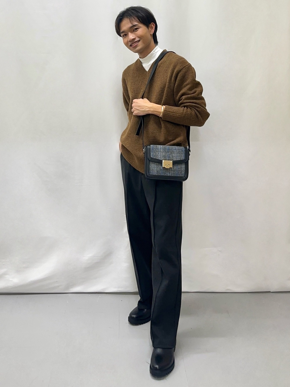 ソフトコットンモックネックT(長袖)、ヘビーウェイトスウェットハーフ