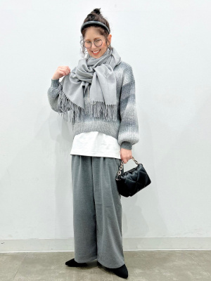 L.G.B. グラデーション長袖カットソー GU公式 | GIRLSグラデーションビッグセーター(長袖)JR