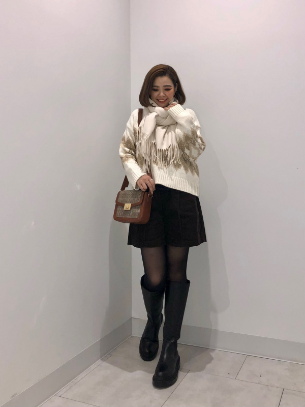 コーデュロイショートパンツ+E（レディース）の着用コーディネート一覧