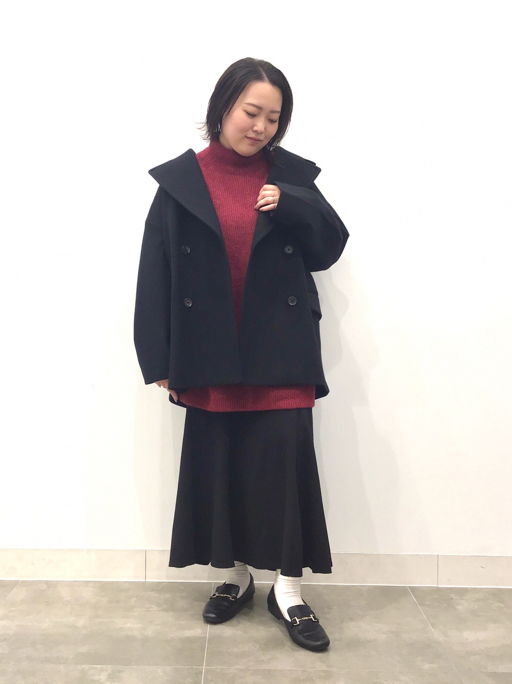 パフィータッチオーバーサイズハイネックセーター(長袖)(2023年