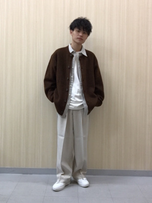 GU公式 | ソフトシャギークルーネックカーディガン(長袖)