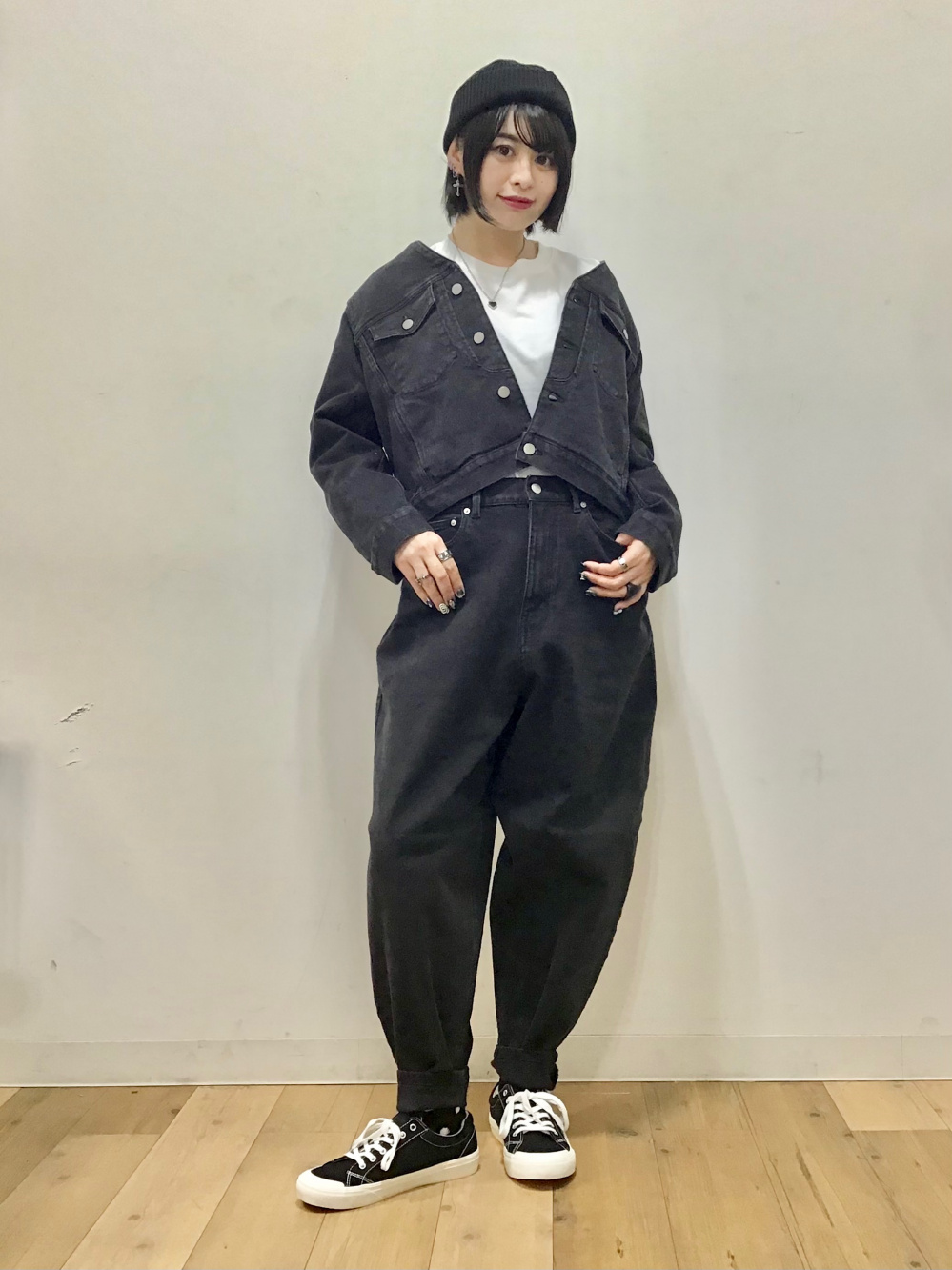 GU beautiful people ストライプジャケットセットアップ M（GU