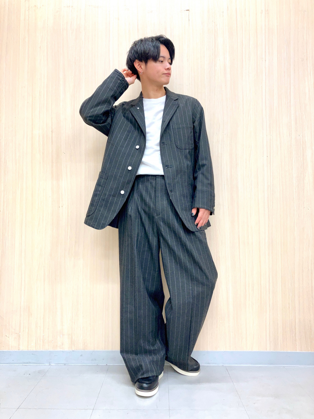 新品未使用GU & beautiful people タックワイドパンツセット