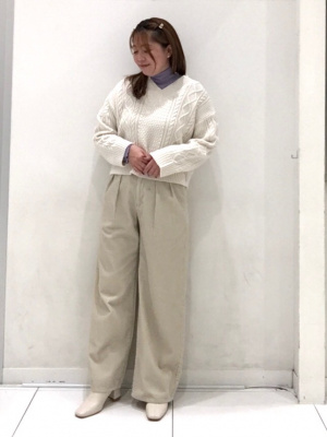 GU公式 | コーデュロイワイドパンツ