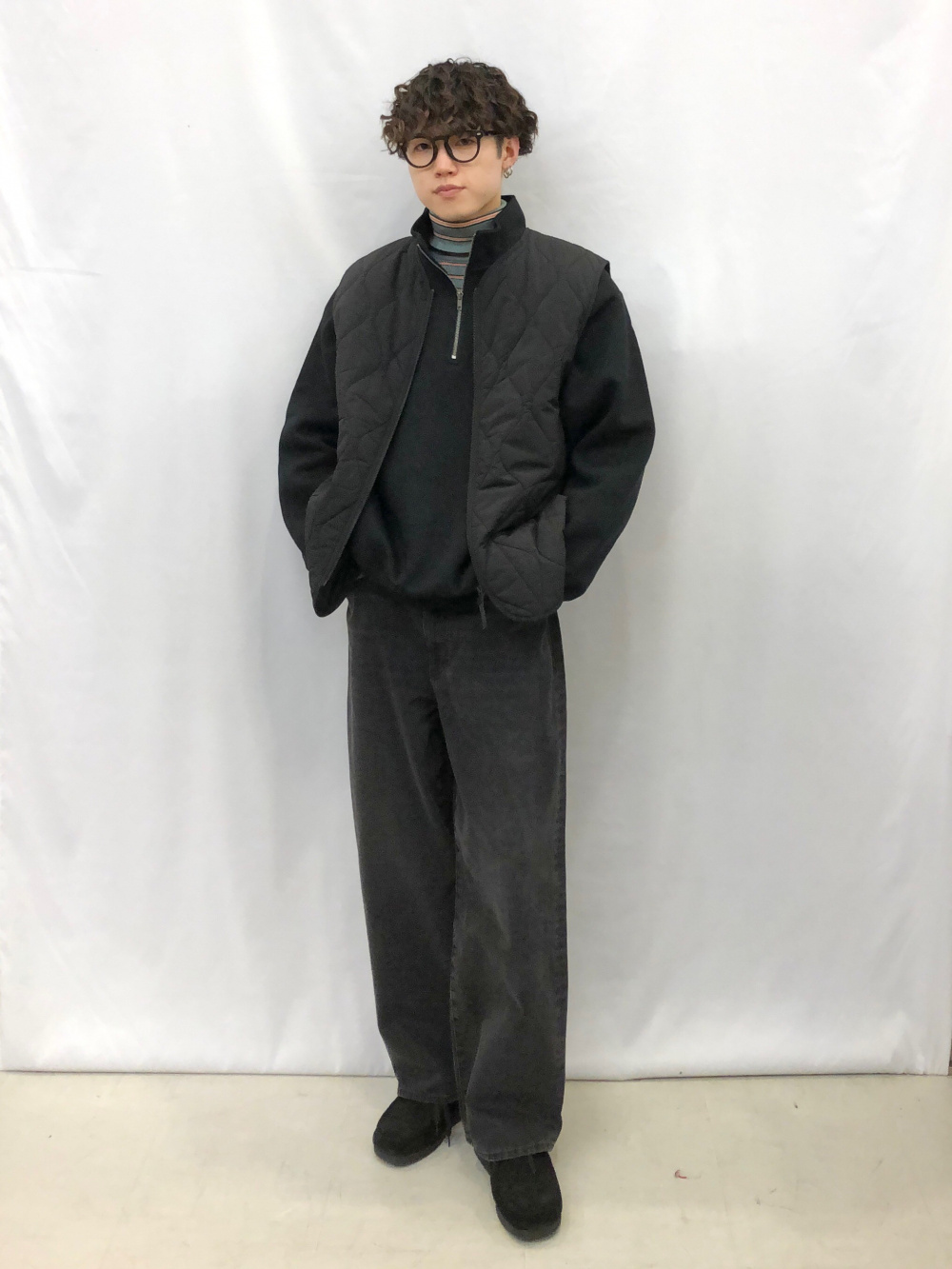 ワッフルニットプルオーバー(長袖) beautiful people、裏ボアトラック