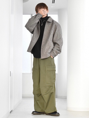 GU公式 | コージーメルトンジップアップブルゾン