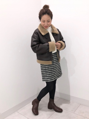 GU公式 | GIRLS裏フリースツイーディミニスカート