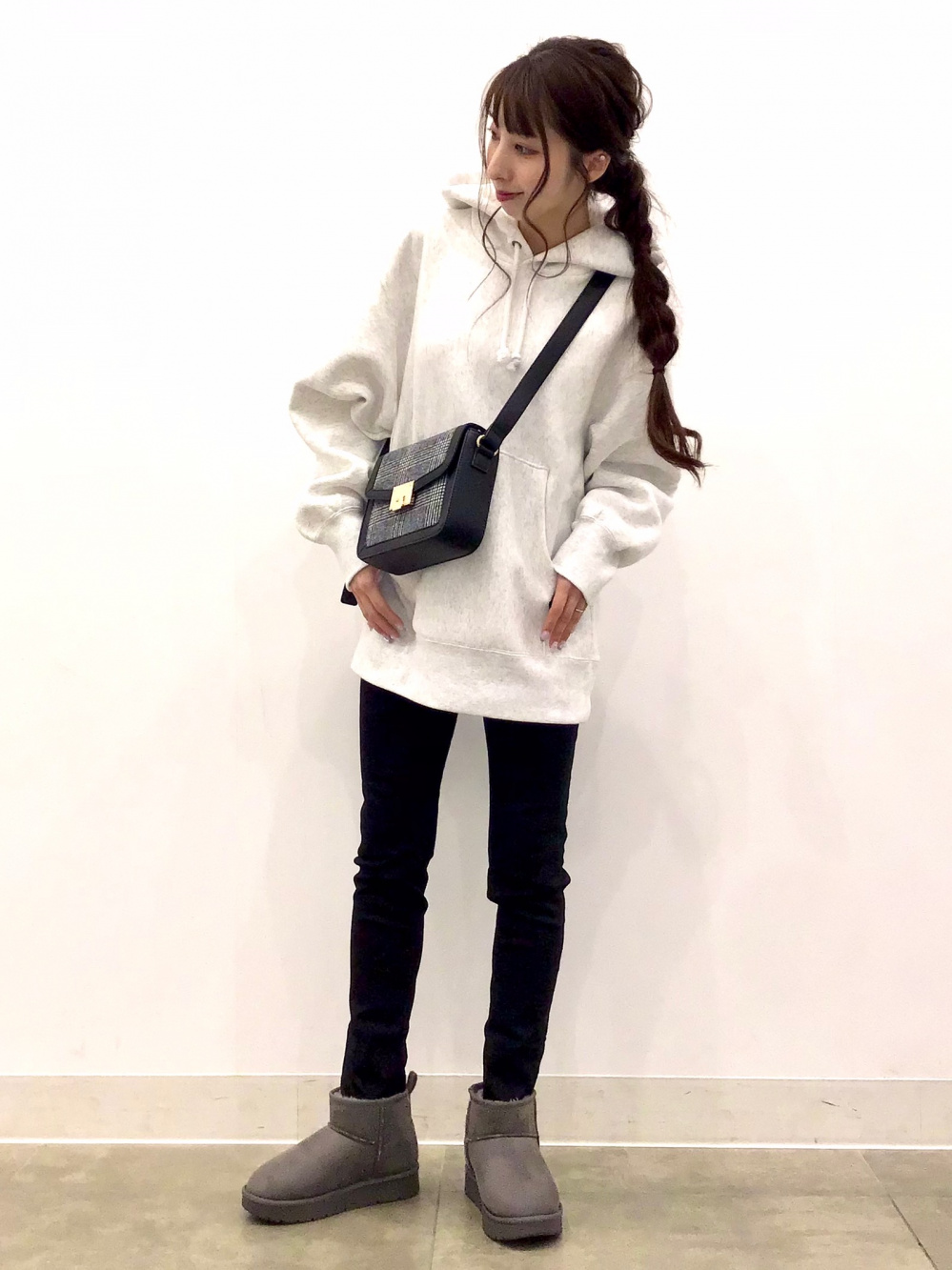 UGG ブラックニットセーター M UGG（アグ）の「UGG@mos カギ編み