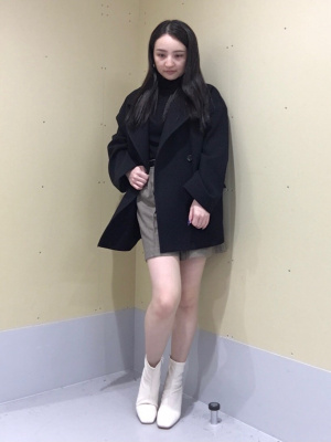 GU公式 | コージーメルトンオーバーサイズハーフコート