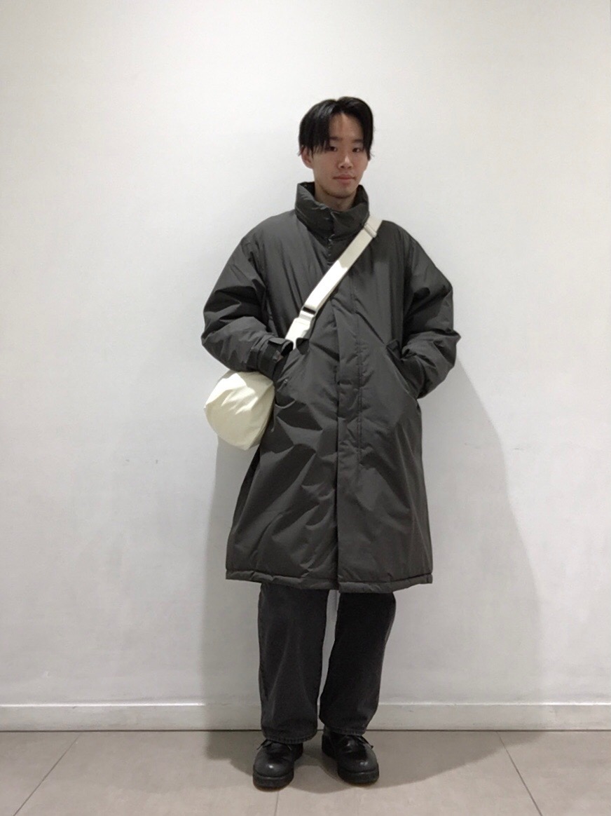 ヒートパデッドモッズコート、バギージーンズ(丈標準72.0cm