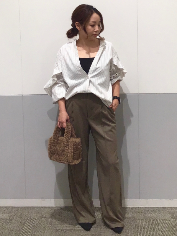 ブラッシュドジャージーワイドパンツ(丈標準70.0～74.0cm)（レディース