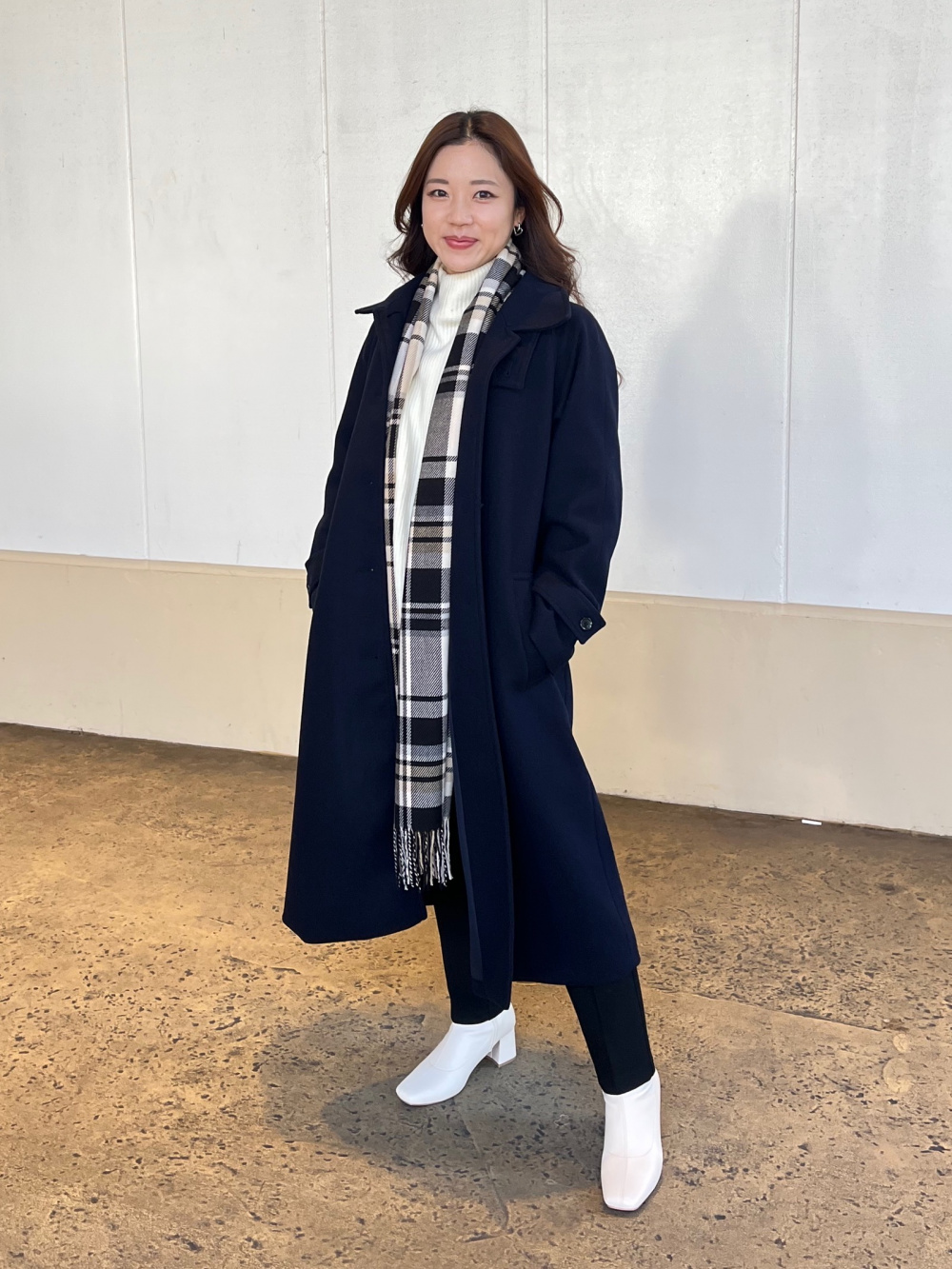 希少人気✨ルネ　ドッキングニットツイードワンピース　ロゴプレート　タートルネック Sov. ワンピース タートルネックニットワンピース : ZOZOTOWN