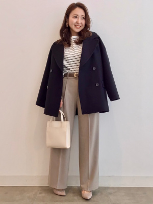 GU公式 | ライトスウェットオーバーサイズT(長袖)(ボーダー)