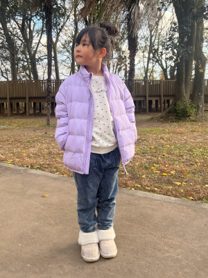 あごぴくみん GU公式 | KIDS(男女兼用)インディゴカットソージョガーパンツ