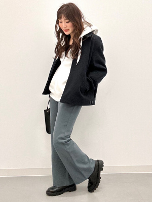 GU公式 | コージーメルトンジップアップブルゾン