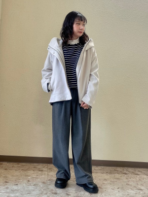 GU公式 | ライトスウェットオーバーサイズT(長袖)(ボーダー)