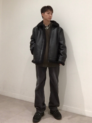 GU公式 | フェイクレザーB-3ブルゾン GU公式 | フェイクレザーB-3ブルゾン