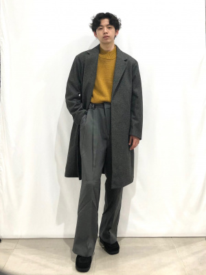 GOEH M ベージュ コート ジャケット　M GU公式 | コージーメルトンチェスターコート