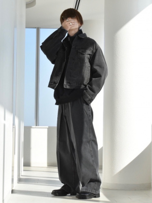 ダークデニムジャケットとパンツセットアップ FREAK'S STORE（フリークスストア）の「限定展開 デニム