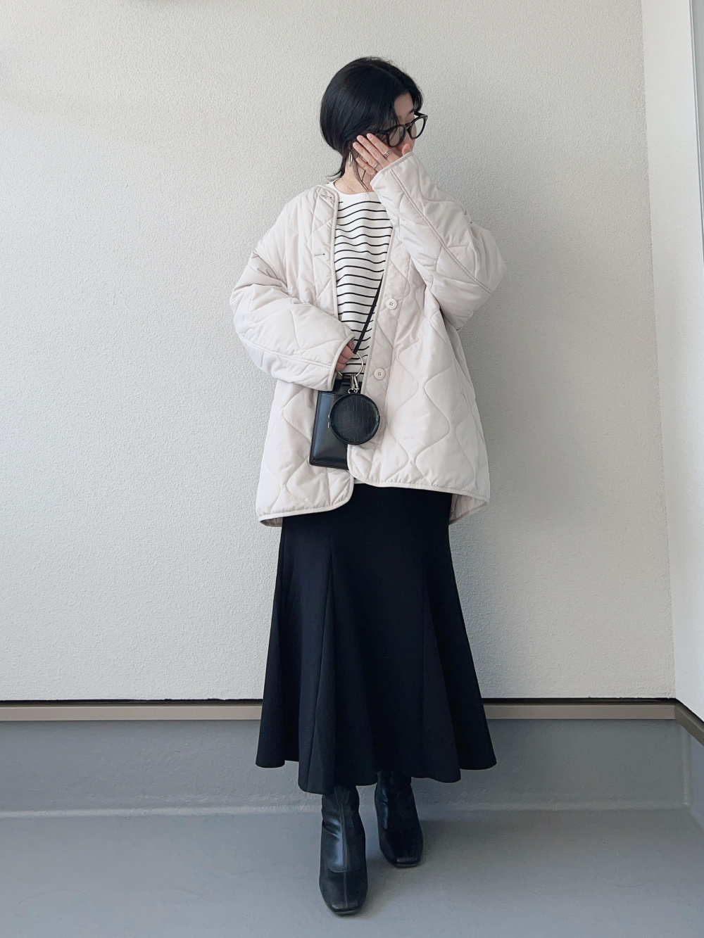 シアーロングカーディガン(長袖)Z、オックスフォードシャツ(長袖)」の