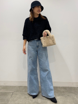 GU公式 | シャイニークルーネックセーター(長袖)