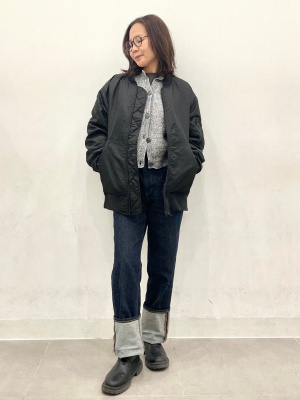 GU公式 | ハイライズストレートジーンズ+EC(丈長め80cm)