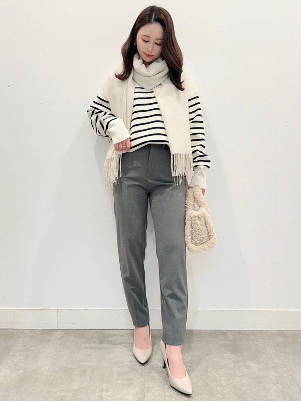 ウォッシャブルテーパードパンツZ+X(セットアップ可能)（レディース