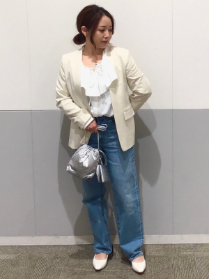 GU公式 | ウォッシャブルノーカラージャケットZ(セットアップ可能)