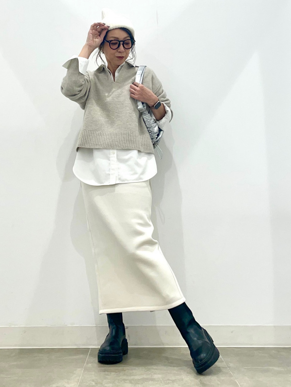 パフィータッチ スキッパーポロセーター(長袖)(レディース)の パフィータッチ スキッパーポロセーター(長袖)(レディース)の