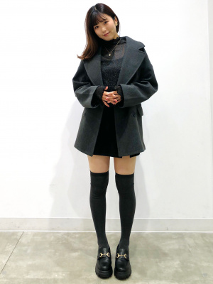 DSQUARED ミニスカート こげ茶 2009225J0059 GU公式 | ローウエスト起毛スリットミニスカート