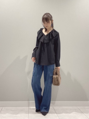 GU公式 | ミドルライズカーゴジーンズ+EC(丈長め81.5cm)