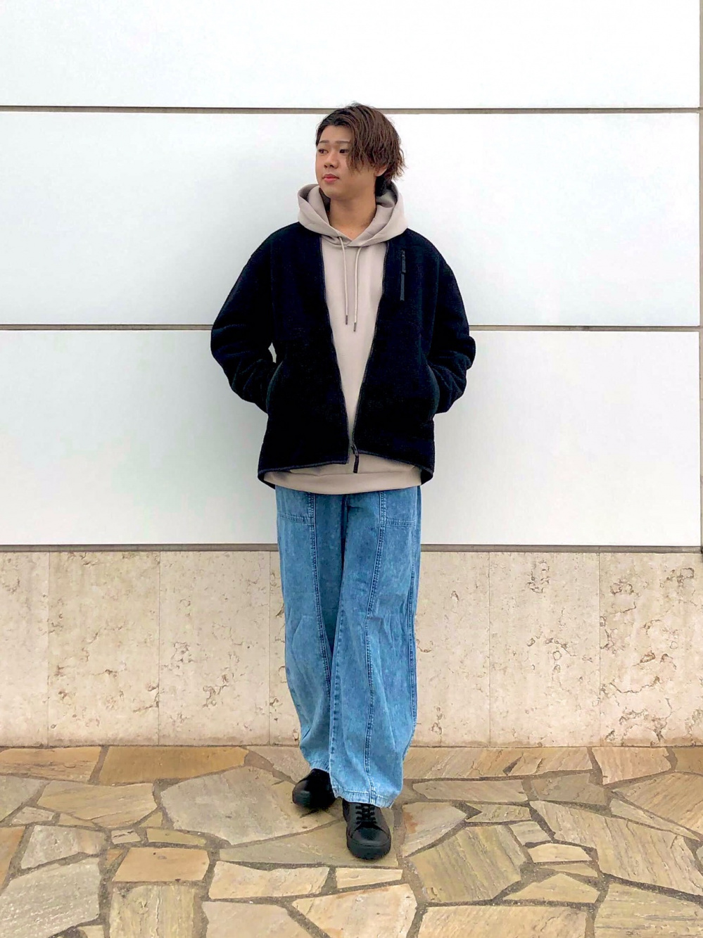 リバーシブルT(5分袖) beautiful people、ワイドテーパード